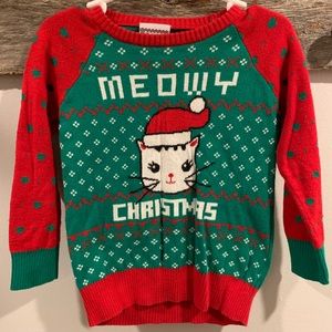 4T cat ugly holiday sweater